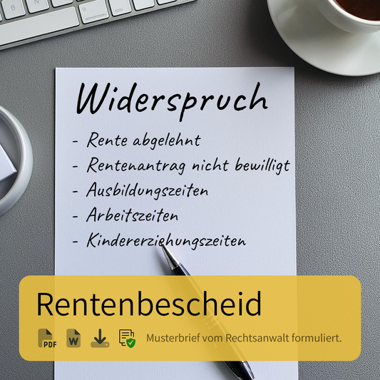 Widerspruch gegen Rentenbescheid